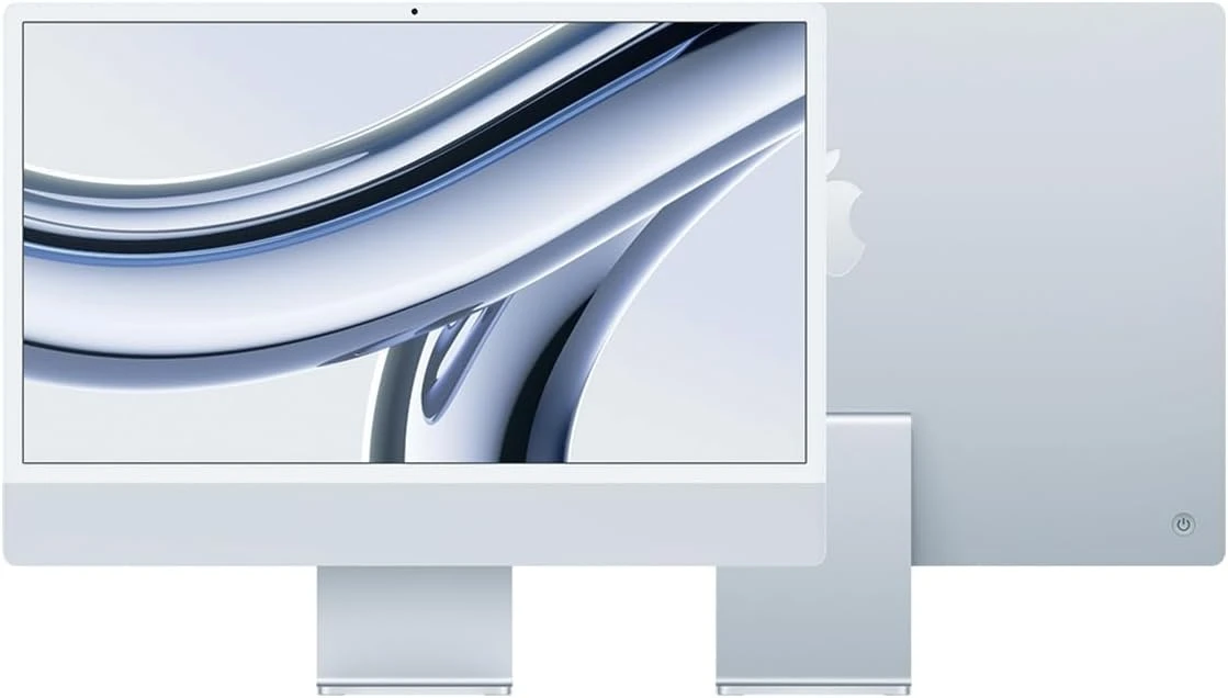 Apple iMac (Late 2023) Apple M3 Chip 16GBRAM, 512GB SSD 24 Inch 4.5K Retina Display Silver All in One PC (Magic Keyboard, Magic Mouse)