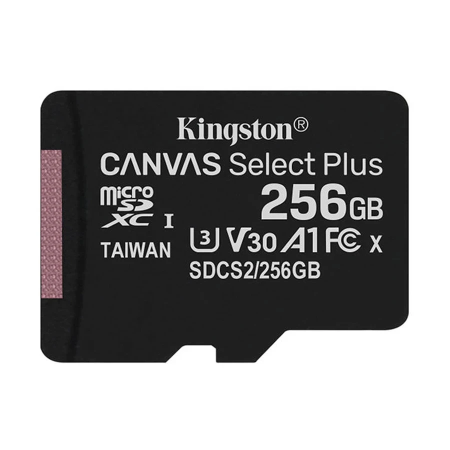 Kingston Canvas Select Plus 256GB MicroSD UHS-I U3 Class 10 A1 V30 Memory Card with Adapter #SDCS2256GB