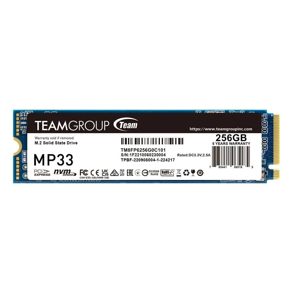 Team MP33 256GB M.2 2280 NVMe PCIe SSD