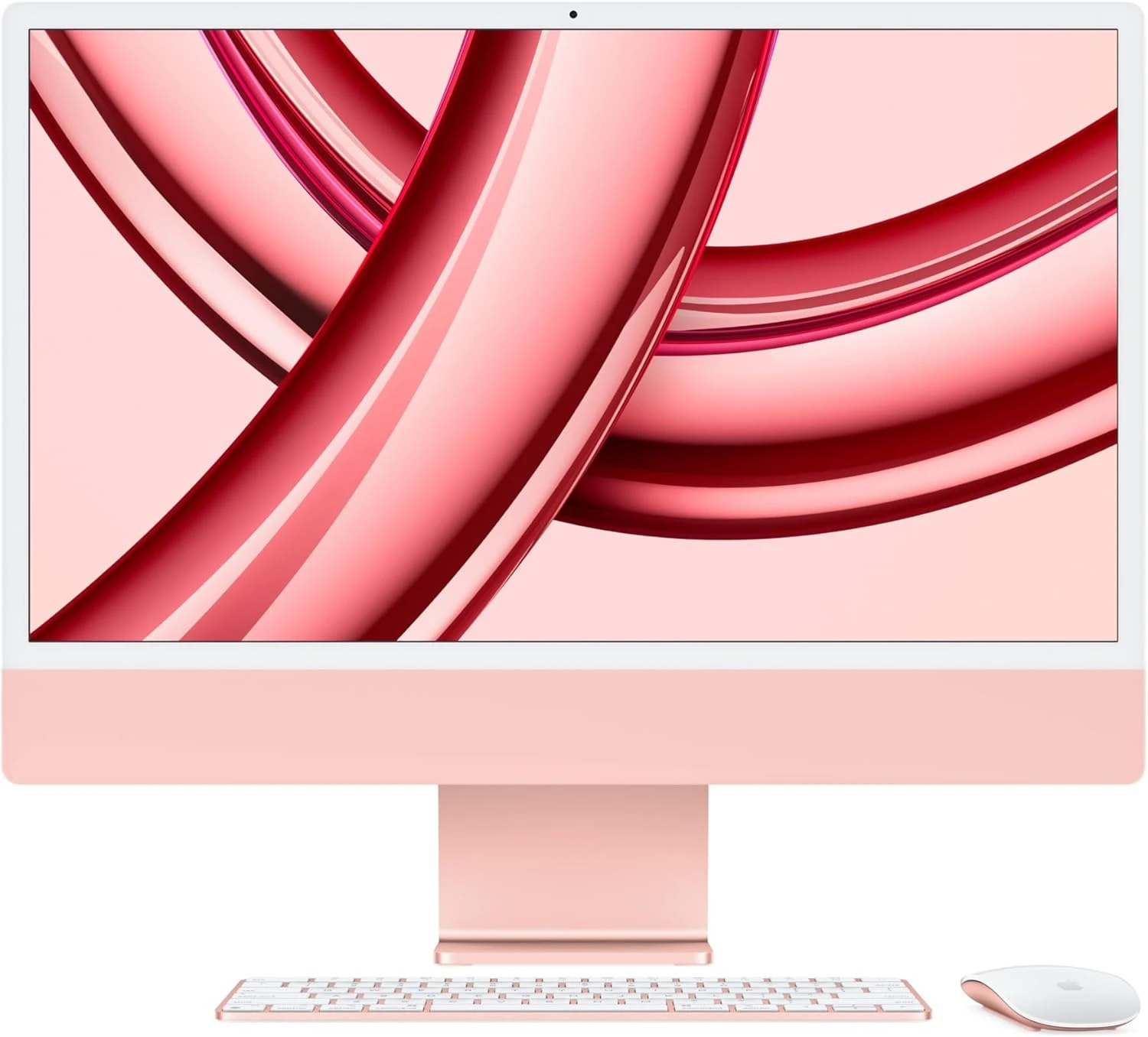Apple iMac (Late 2023) Apple M3 Chip 8GB RAM, 256GB SSD 24 Inch 4.5K Retina Display Pink All in One PC #MQRD3xxA