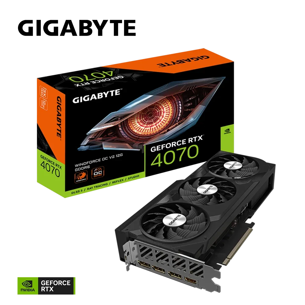 Gigabyte GeForce RTX 4070 WINDFORCE OC V2 12G 12GB GDDR6X Graphics Card