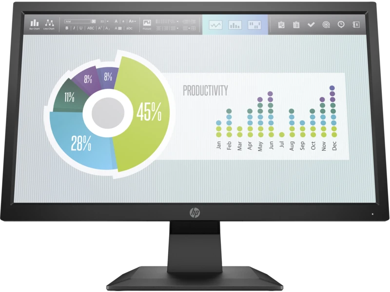 HP P204v 19.5 Inch HD+ LED HDMI, VGA Monitor