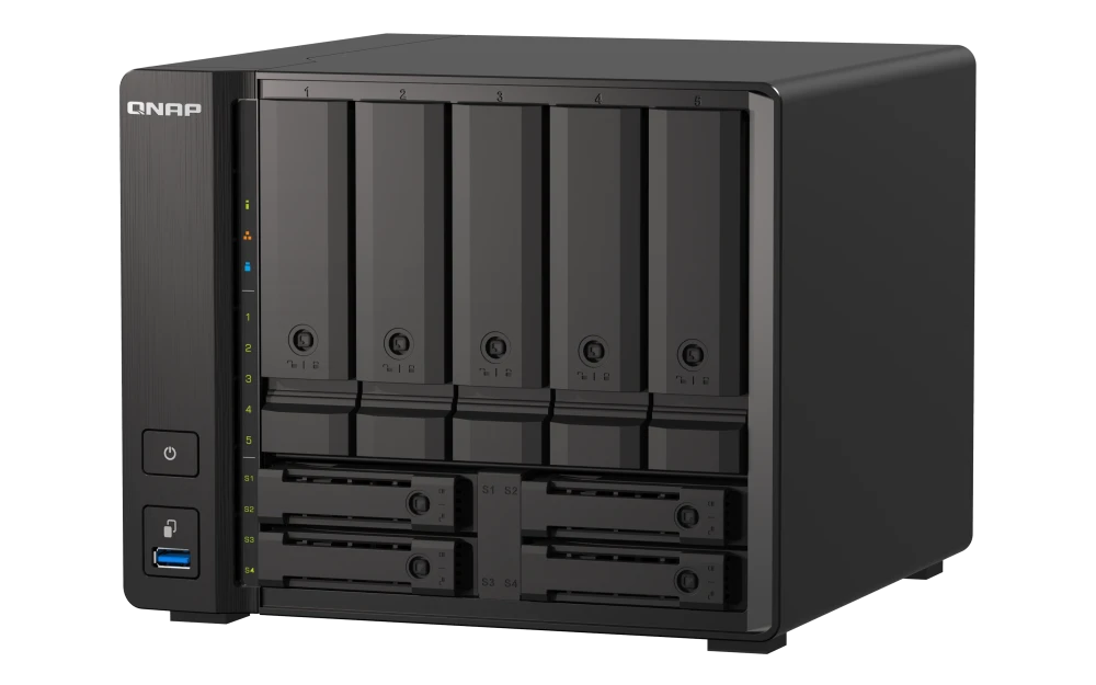 QNAP TS-h973AX-32G 9 Bay Tower AMD Ryzen Embedded V1500B Network Storage (3 Year Warranty)