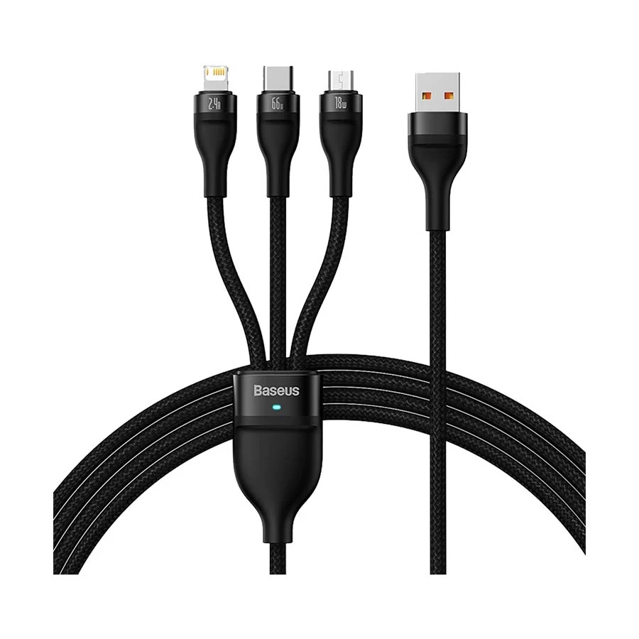BASEUS FLASH SERIES Ⅱ DATA CABLE USB BLACK CASS040001