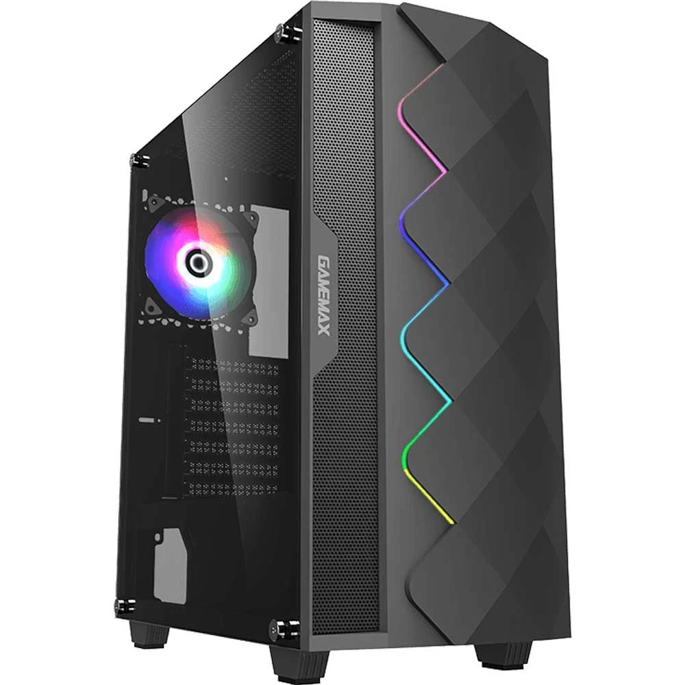 Gamemax Black Diamond A 361 Mid Tower Black ATX Gaming Casing