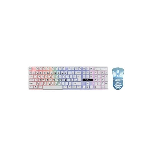 Pc Power PGC801BG13 RGB Wired White Gaming Keyboard & Mouse Combo with Bangla