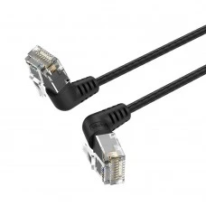 Vention IBOBL Cat-6A UTP, 10 Meter, Black Rotate Right Angle Patch Cable #IBOBL