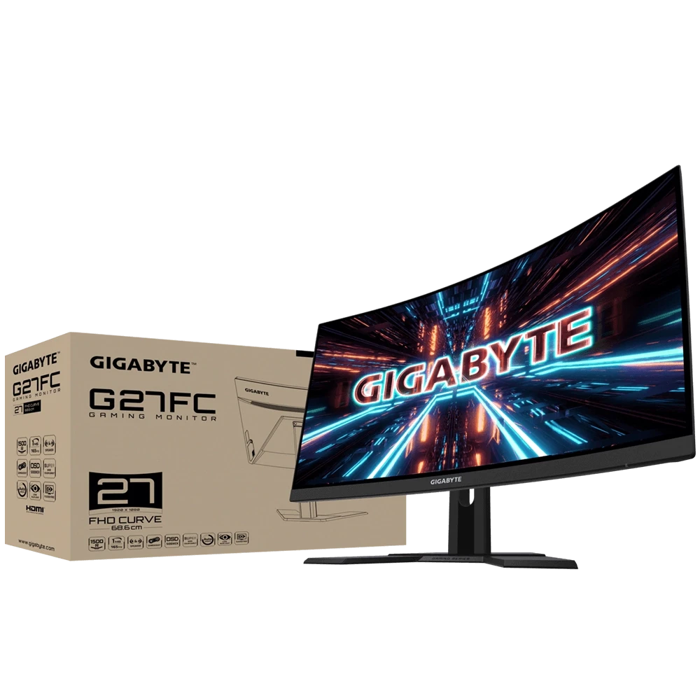 Gigabyte G27FC A 27 Inch FHD Curved Dual HDMI, DP, Dual USB Gaming Monito