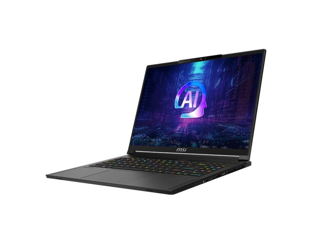MSI Stealth A16 AI+ A3XVGG AMD Ryzen AI 9 HX 370 32GB RAM, 2TB SSD AI Optimized Core Black Gaming Laptop with MSI Essential Backpack