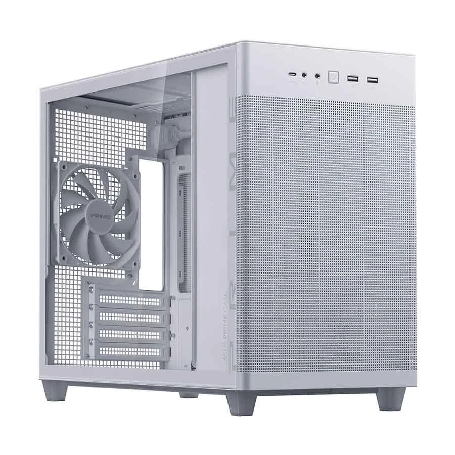 Asus Prime AP201 Mini Tower White Micro-ATX Desktop Case
