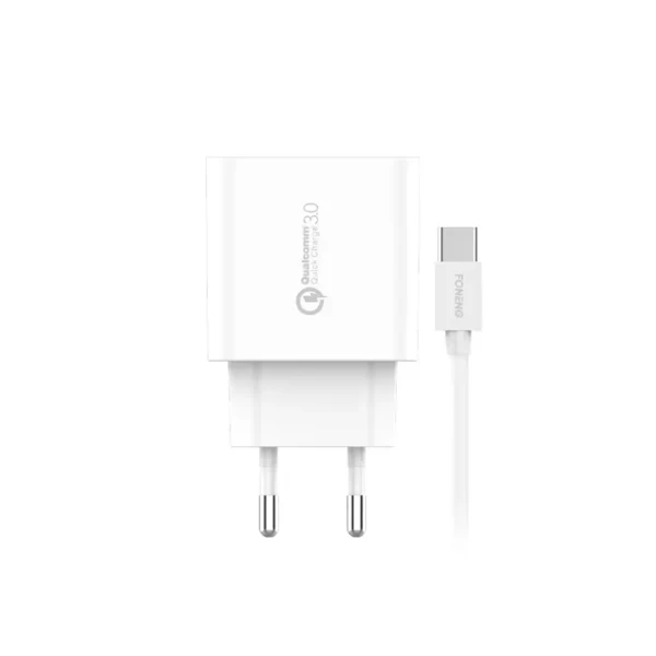 FONENG EU46 QC3 18W Fast Charger Power Adapter with Type - C Cable