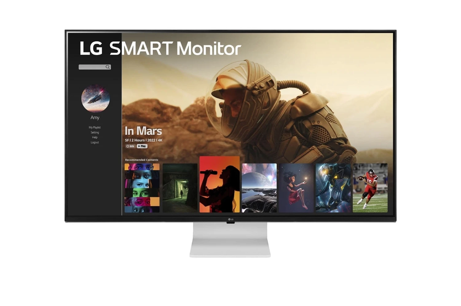 LG 43SQ700S 43 Inch 4K UHD Display Dual HDMI, USB, USB-C, Lan White Professional Monitor