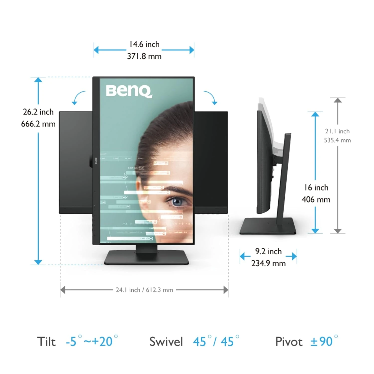 BenQ GW2785TC 27 Inch FHD IPS LED HDMI DP USB-C Eye Care Monitor