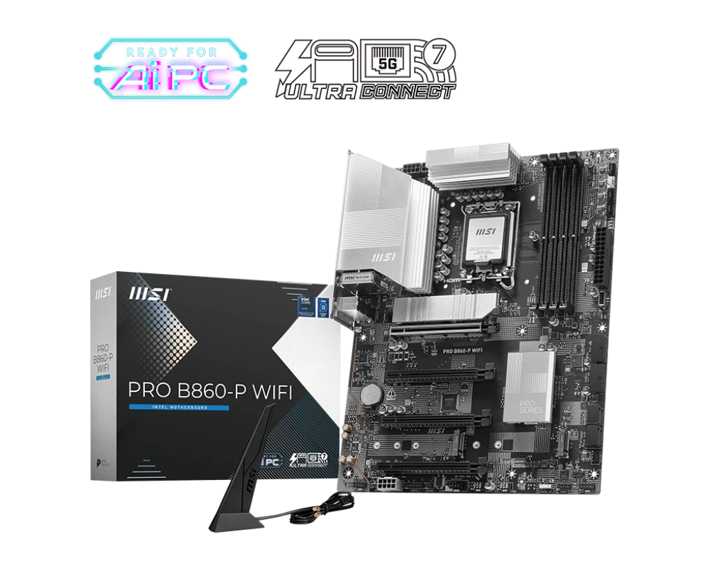 MSI PRO B860-P DDR5 (Intel Core Ultra LGA1851 Socket) ATX Motherboard