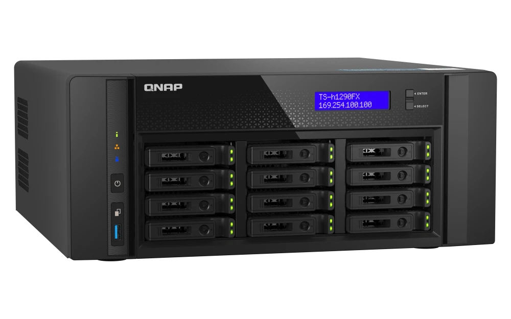 QNAP TS-h1290FX-7302P-256G 256GB RAM Tower NAS Storage (5 Year Warranty)