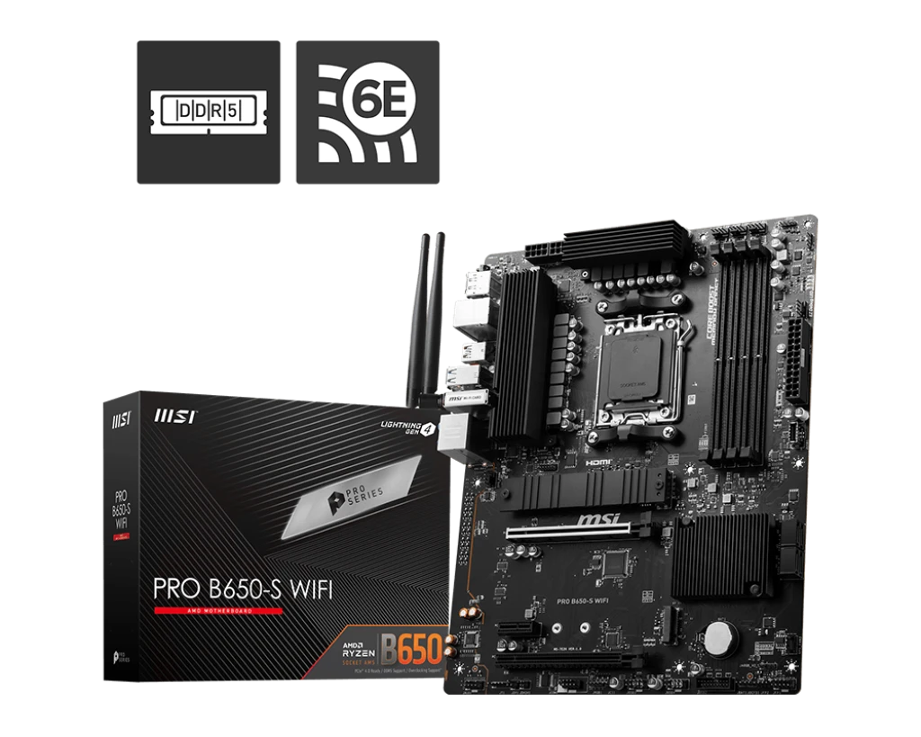 MSI PRO B650-S (Wi-Fi 6E) AMD Motherboard