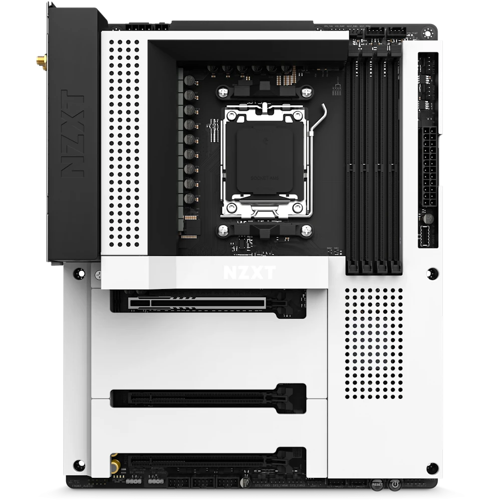 NZXT N7 B650E (Wi-Fi 6E) DDR5 AMD AM5 Socket Motherboard with Black Cover #N7-B65XT-B1