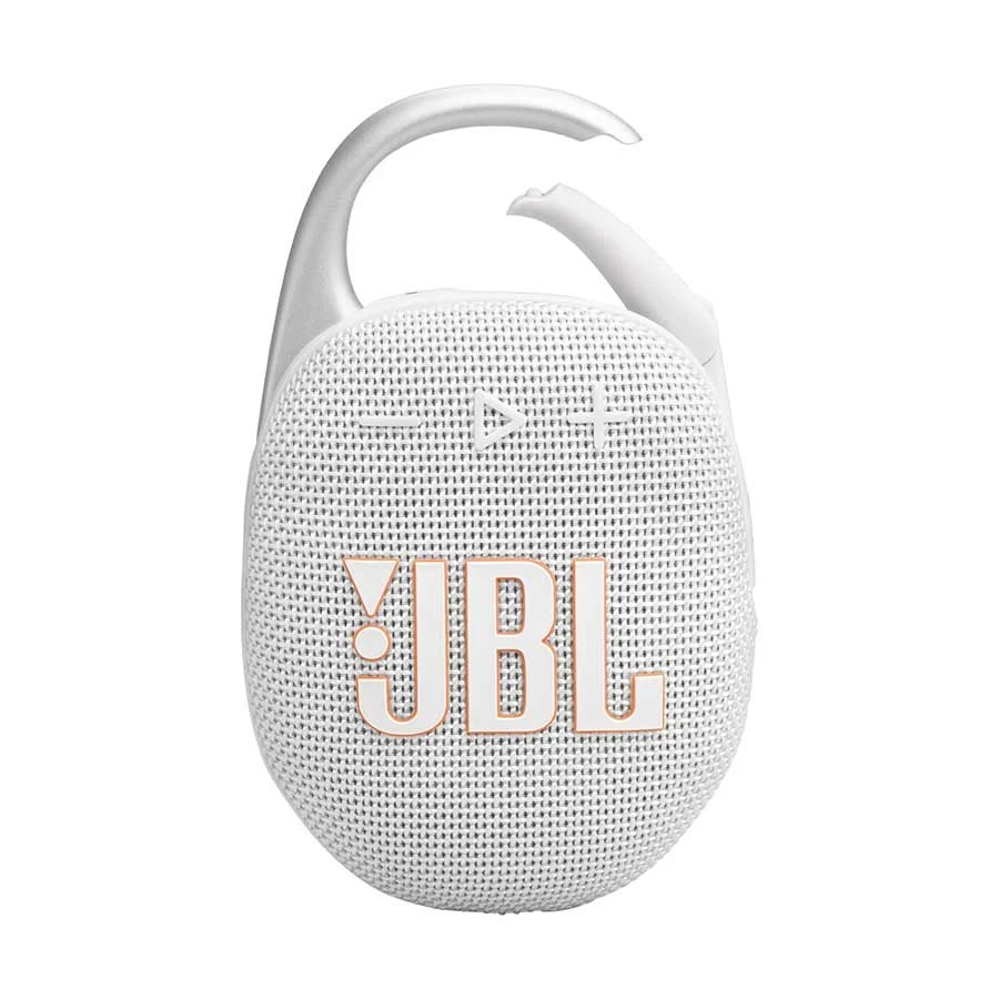 JBL Clip 5 White Ultra-Portable Bluetooth Speaker (6 Month Warranty)