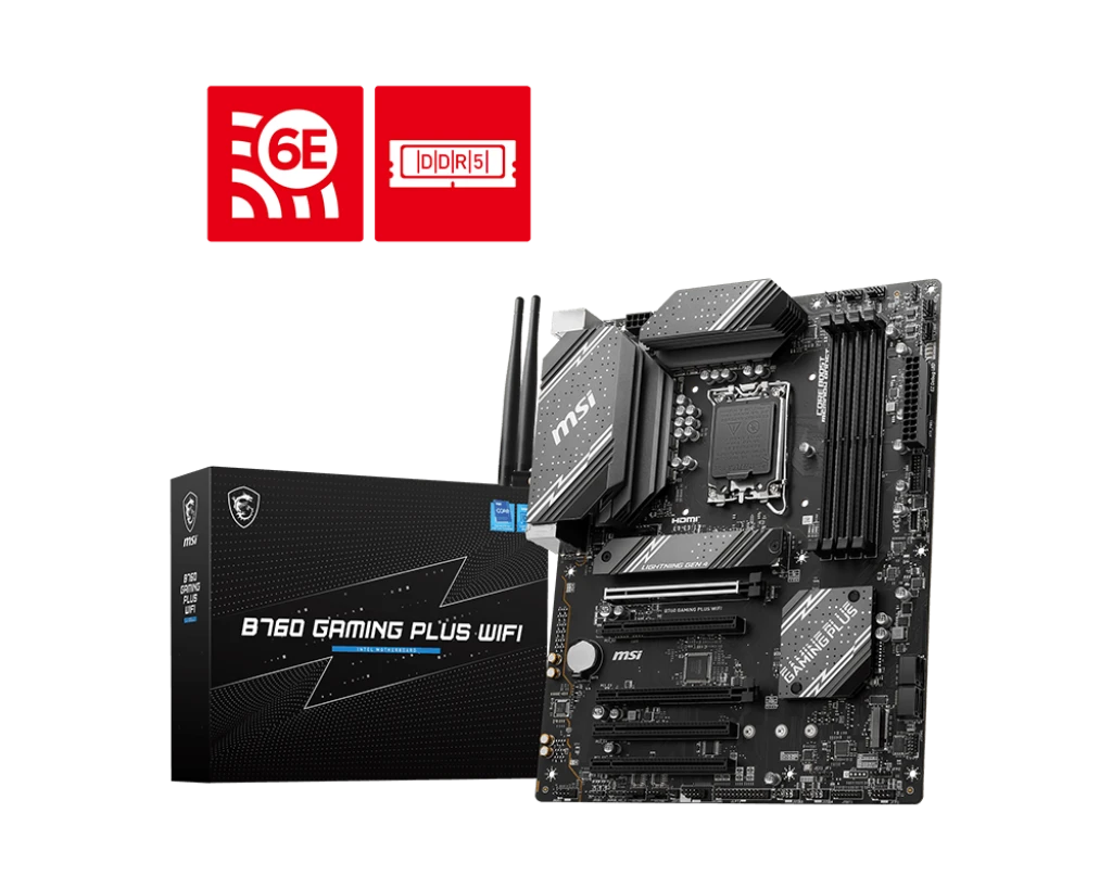 MSI B760 GAMING PLUS (Wi-Fi 6E) DDR5 Intel Gaming Motherboard