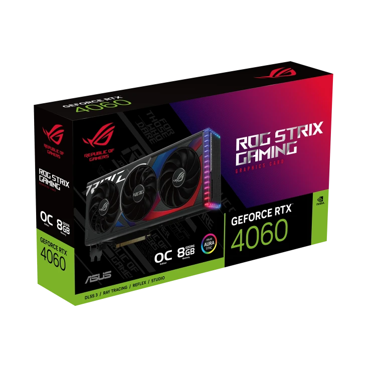 Asus ROG Strix GeForce RTX 4060 OC Edition 8GB GDDR6 Graphics Card