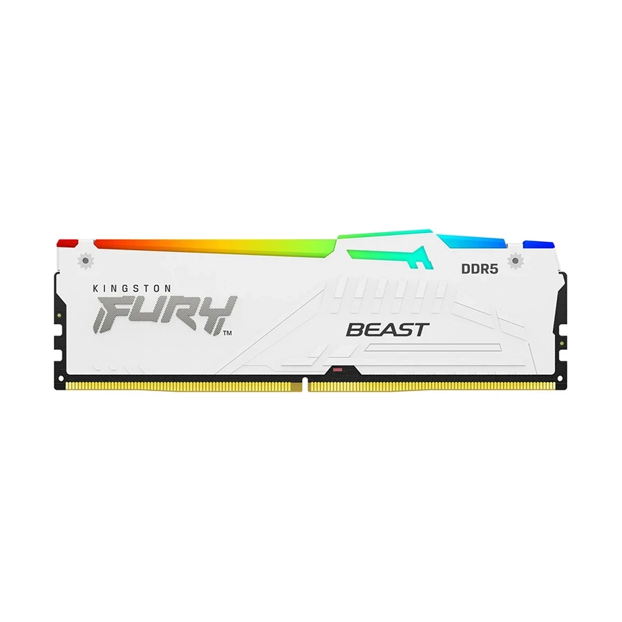 Kingston Fury Beast RGB 16GB DDR5 6000MHz White Heatsink Desktop RAM #KF560C30BWA-16