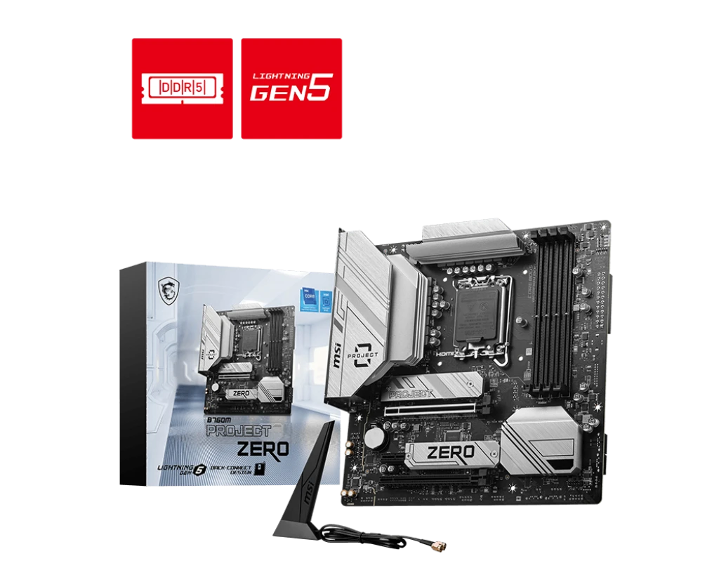 MSI B650M PROJECT ZERO (Wi-Fi 6E) AMD Motherboard