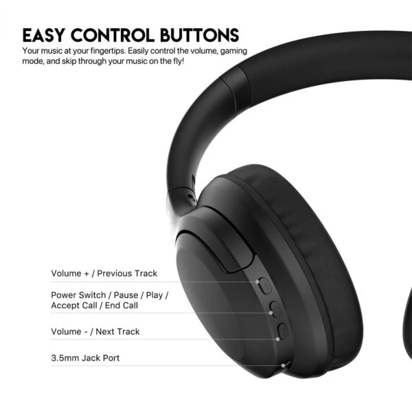 Fantech Go Vibe WH05 Blutooth Black Gaming Headphone