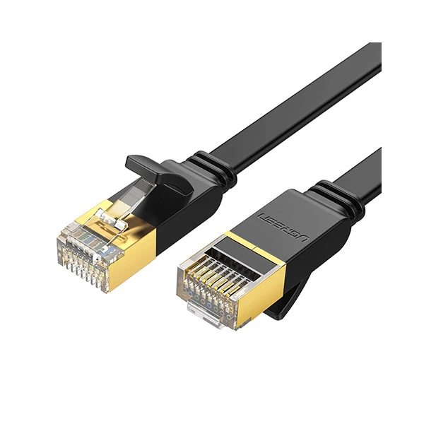 Ugreen NW106 (11262) Cat-7 U/FTP 3 Meter Black Network Cable # 11262, Flat Patch Cord
