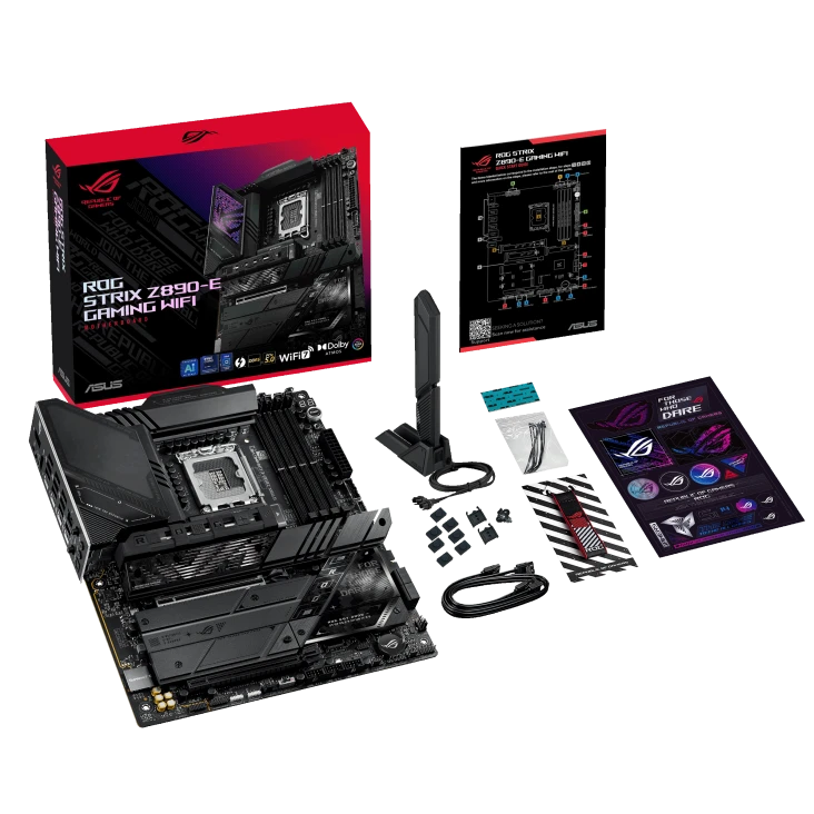 Asus ROG STRIX Z890-E GAMING (Wi-Fi 7) DDR5 (Intel Core Ultra LGA1851 Socket) Motherboard #ROG STRIX Z890-E GAMING WIFI