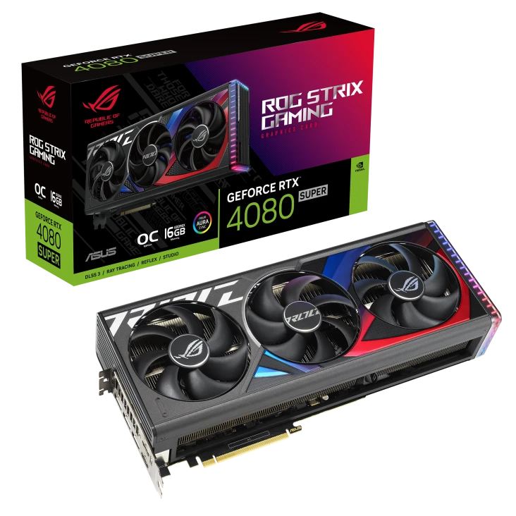 Asus ROG Strix GeForce RTX 4080 SUPER OC Edition Gaming 16GB Graphics Card