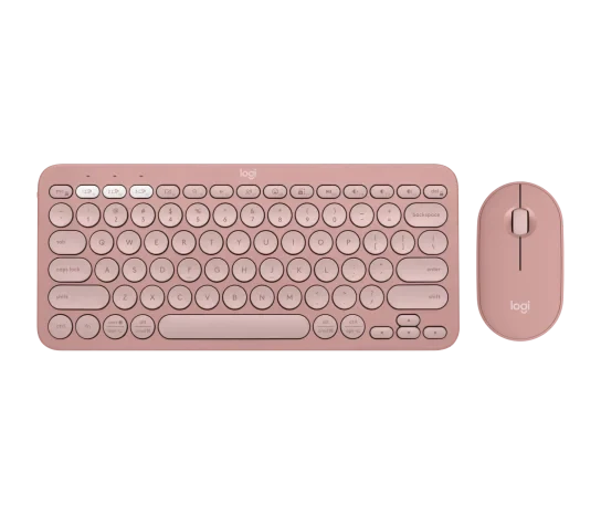 Logitech Pebble 2 Tonal Rose Bluetooth Keyboard & Mouse Combo #920-012189
