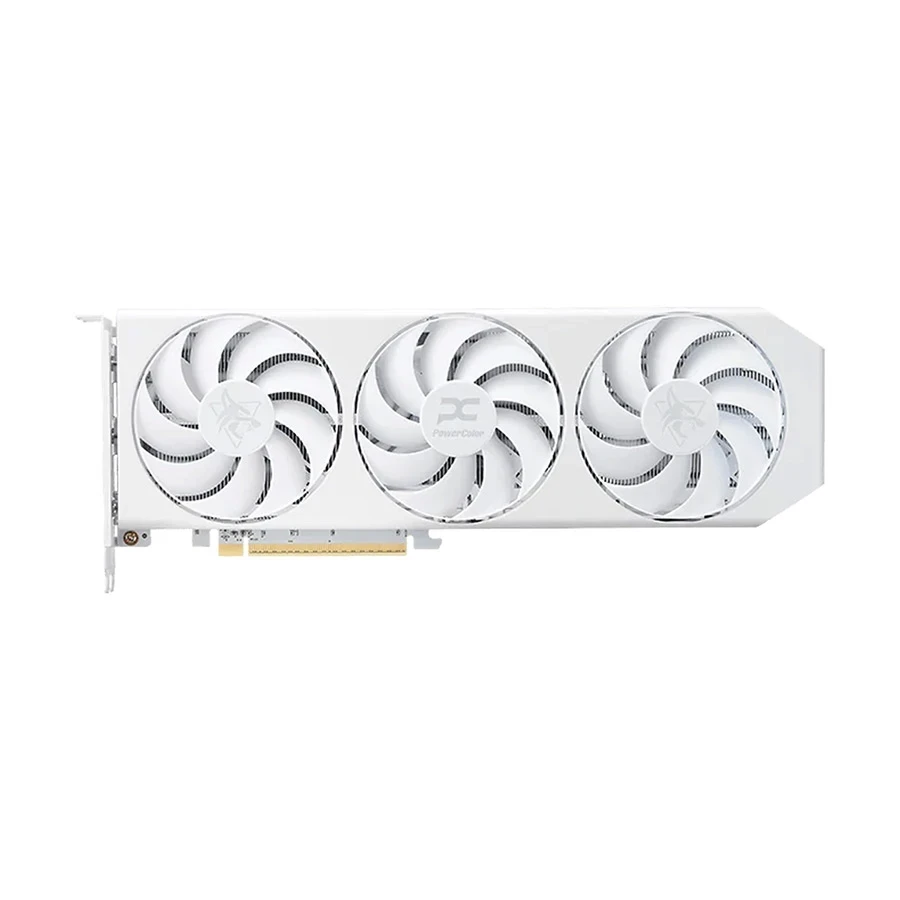 PowerColor Hellhound Spectral White AMD Radeon RX 9060 XT 16GB GDDR6 Graphics Card #RX9060XT 16G-L/OC/WHITE