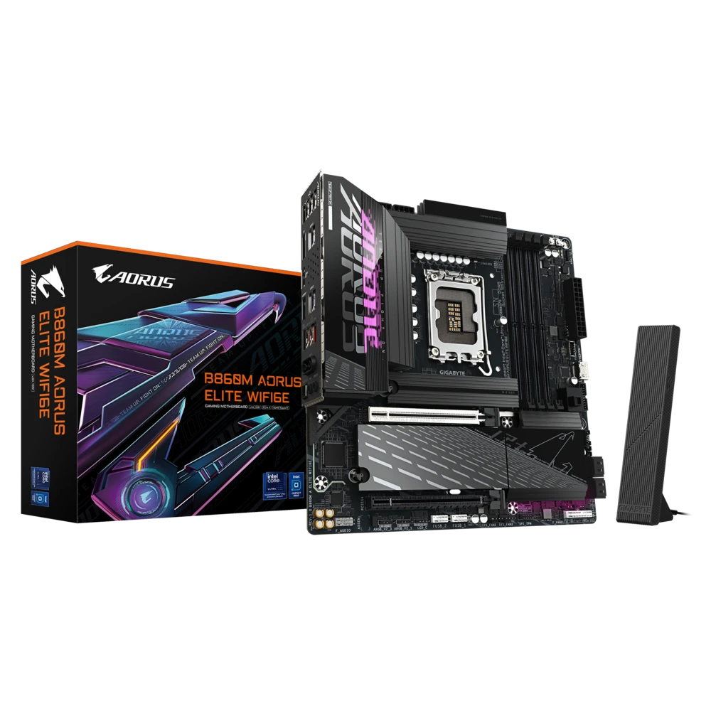 Gigabyte B860M AORUS ELITE (Wi-Fi 6E) DDR5 (Intel Core Ultra LGA1851 Socket) Gaming Motherboard #B860M A ELITE WIFI6E / B860M AORUS ELITE WIFI6E