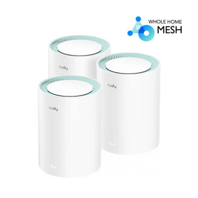 Cudy M1300 AC1200 Mbps Gigabit Dual-Band Mesh Wi-Fi 5 System (3-Pack)Router