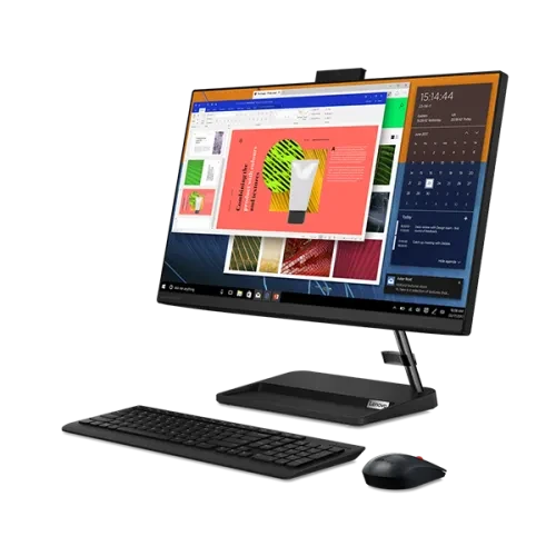 Lenovo IdeaCentre AIO 3 24ITL6 11th Gen Intel Core i3 1115G4 23.8 Inch FHD Display Black All in One PC