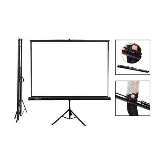 Dopah 70 Inch x 70 Inch Tripod Projector Screen