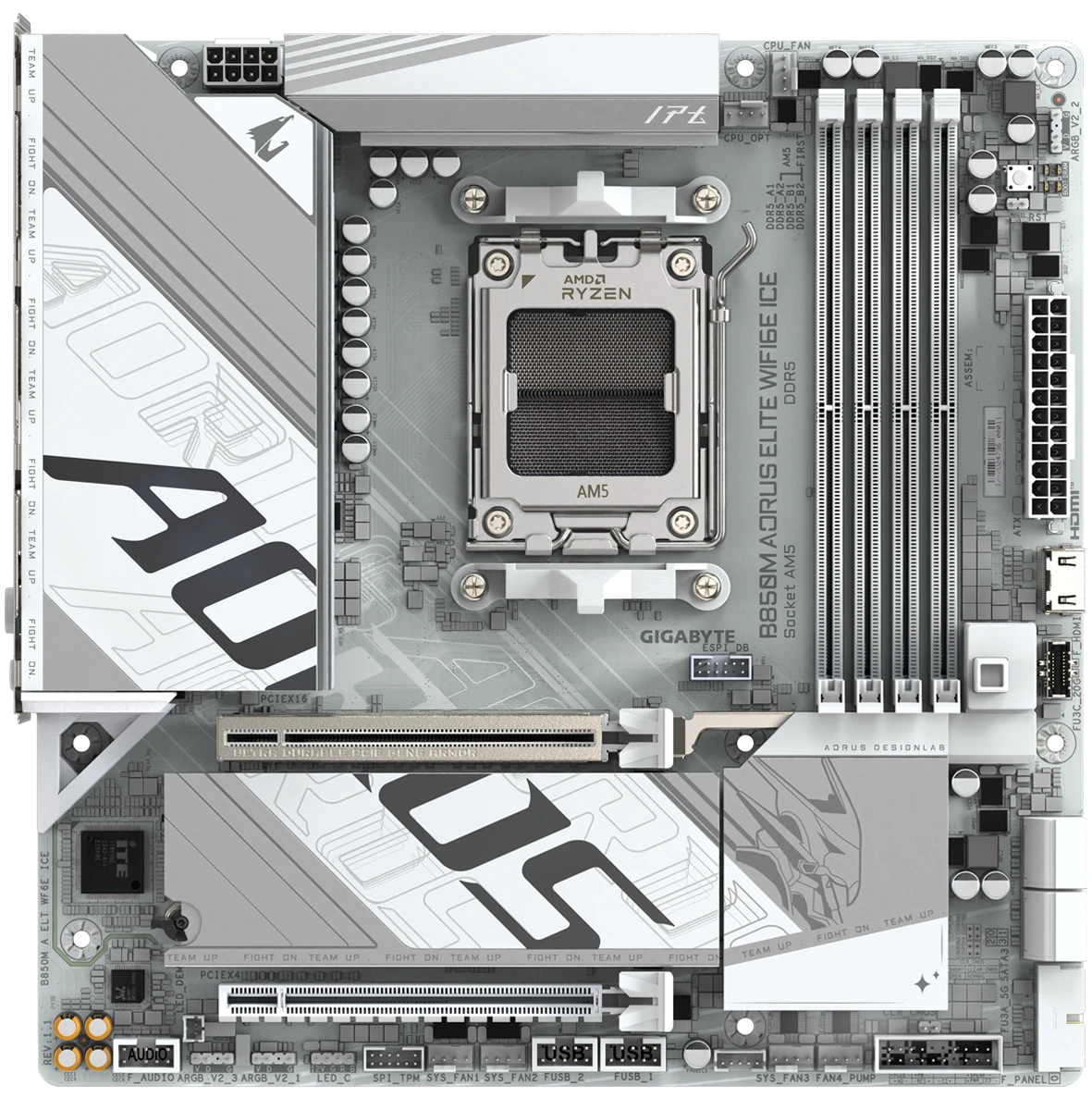 Gigabyte B850M AORUS ELITE ICE (Wi-Fi 6E) DDR5 AMD Gaming Motherboard #B850M AORUS ELITE WIFI6E ICE / B850M A ELT WF6E ICE