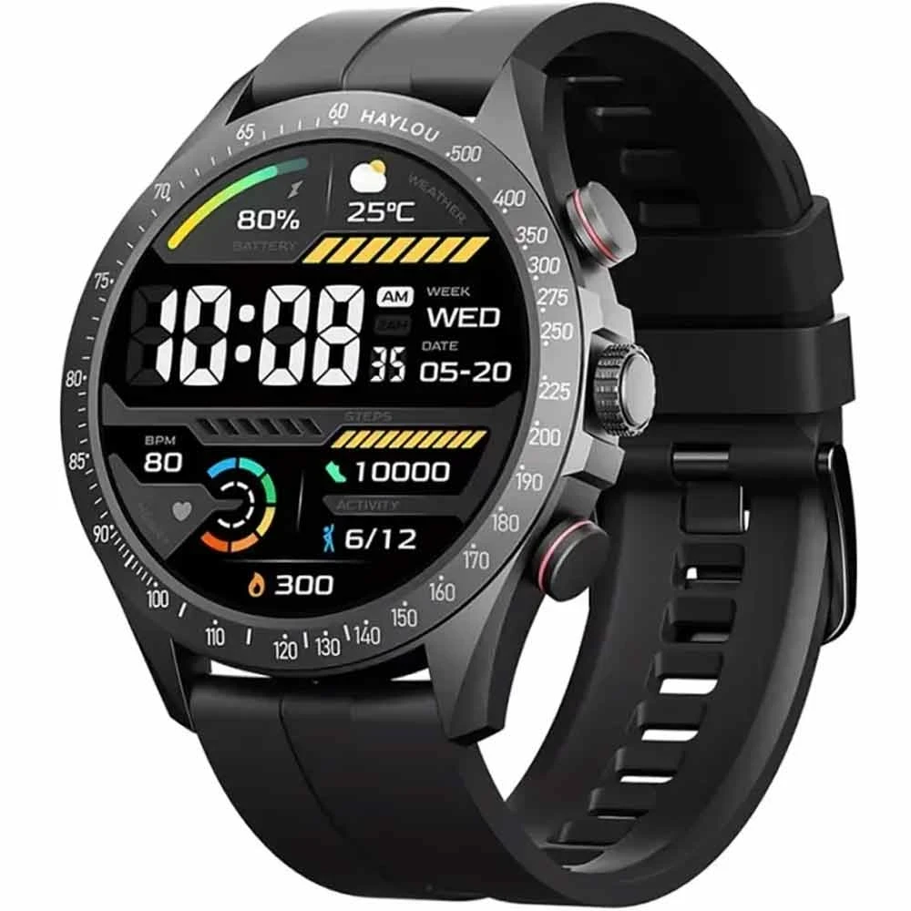 Haylou Solar Pro Amoled Display Black Bluetooth Calling Smart Watch