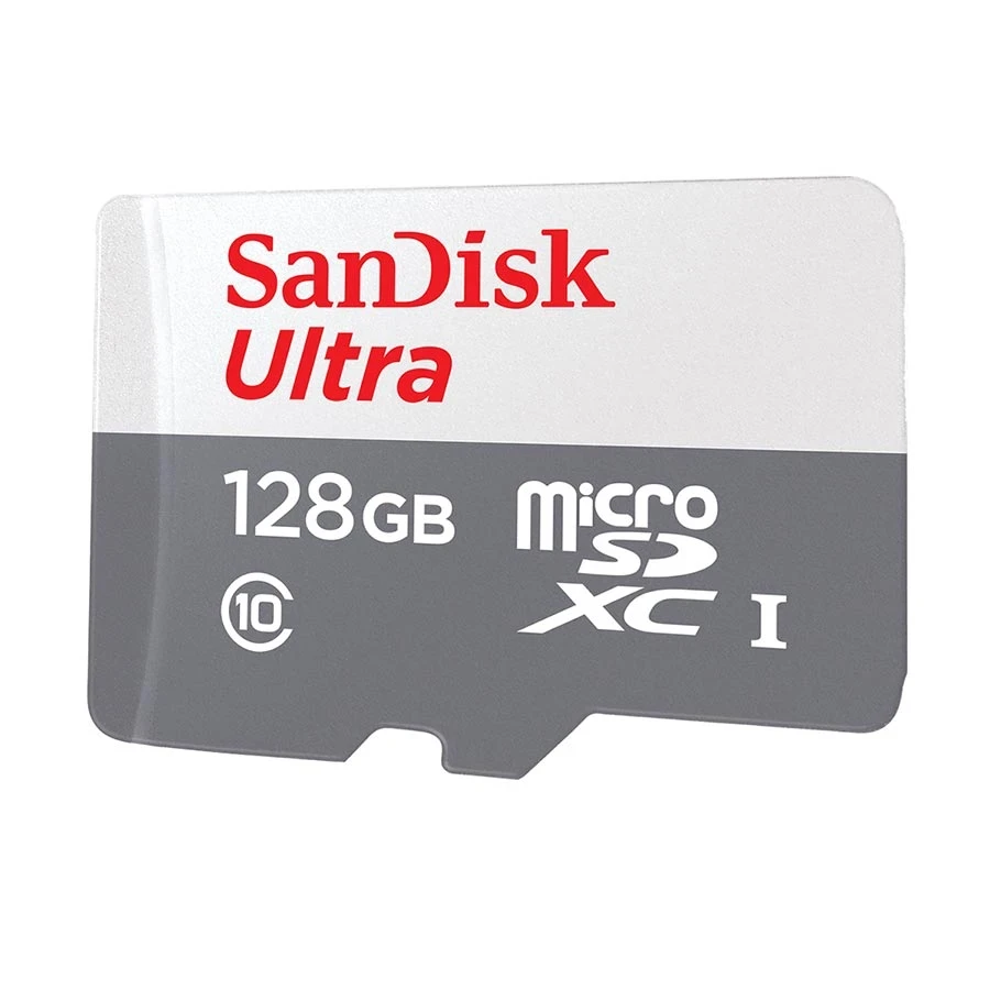 Sandisk Ultra 128GB MicroSDXCMicroSDHC UHS-I Class 10 White & Gray Memory Card without Adapter #SDSQUNR-128G-GN6MN