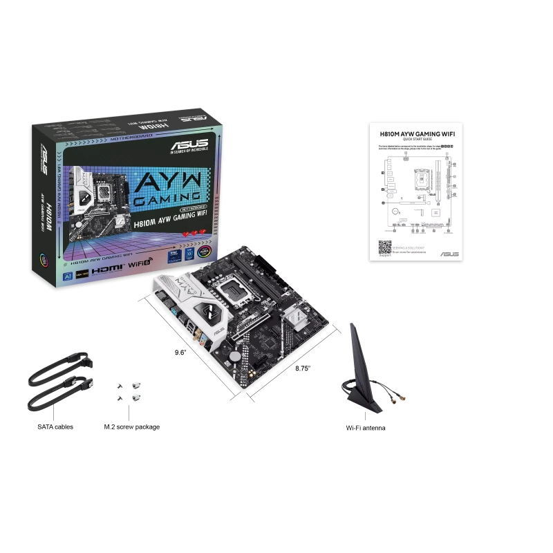 ASUS H810M AYW GAMING WIFI Intel H810 LGA1851 DDR5 micro-ATX Motherboard