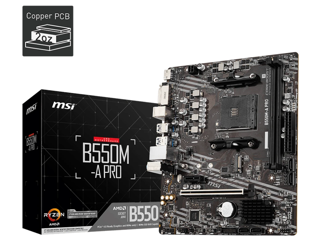 MSI B550M-A PRO DDR4 AMD AM4 Socket Motherboard