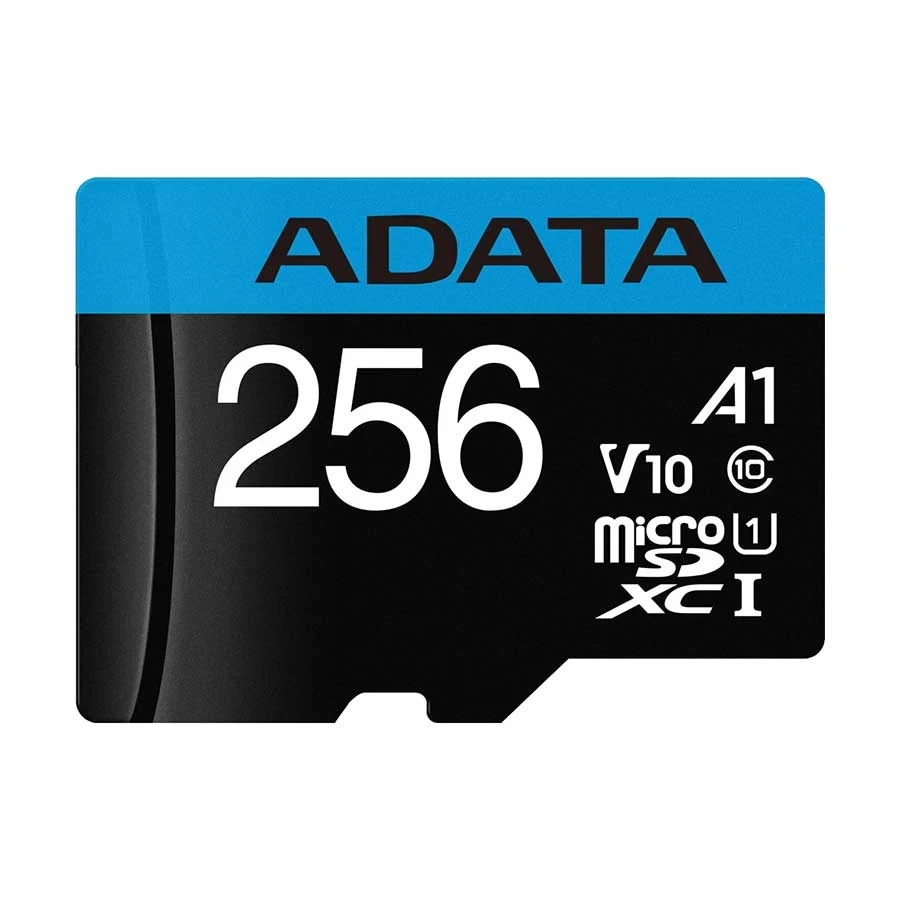 Adata Premier 256GB MicroSDXCSDHC UHS-I Class 10 V10 Memory Card with Adapter #AUSDX256GUICL10A1-RA1
