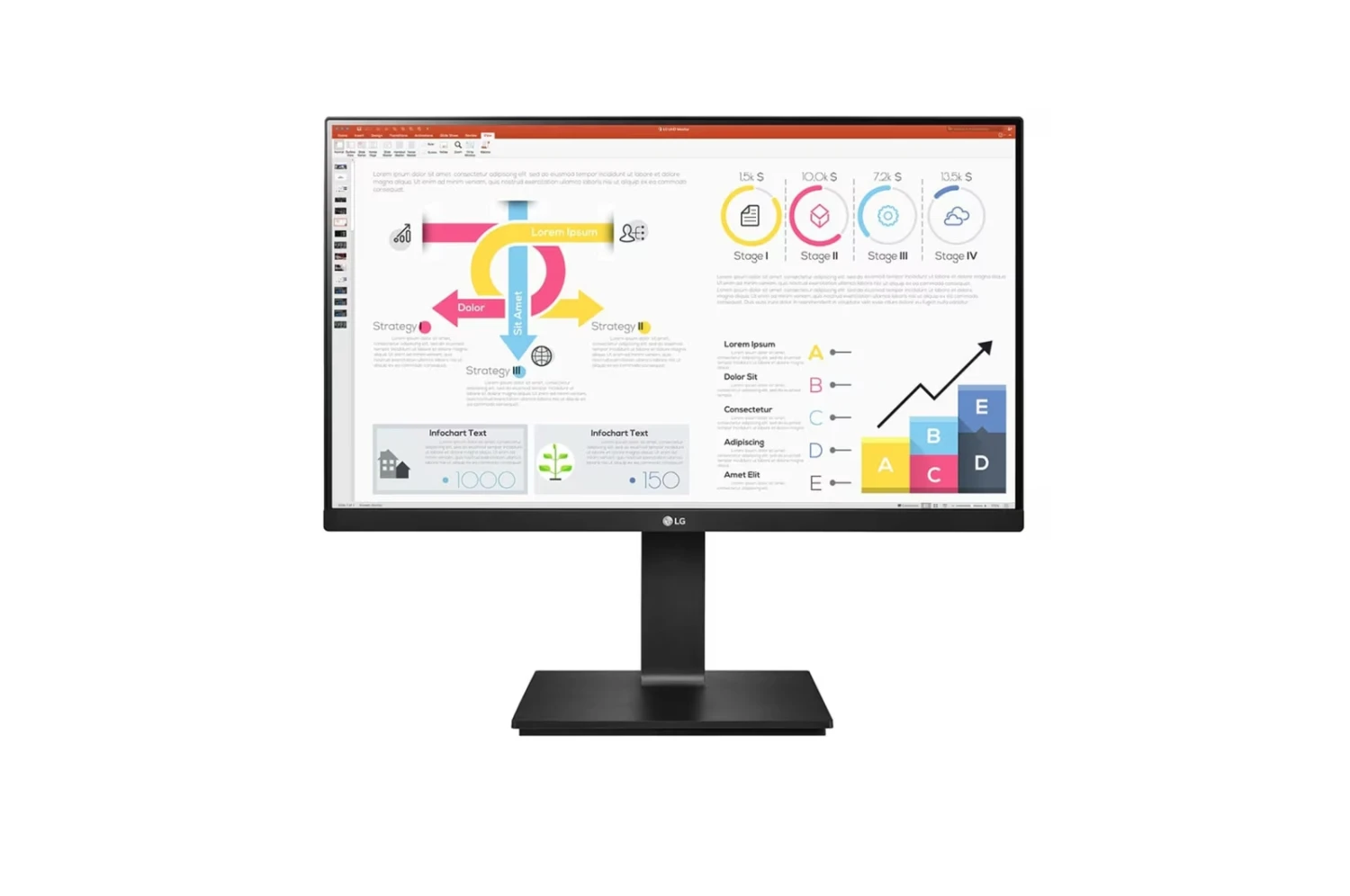 LG 24QP750-B 23.8 Inch QHD HDMI, Dual DP, USB-C ,Dual USB-A & Headphone IPS Black Monitor