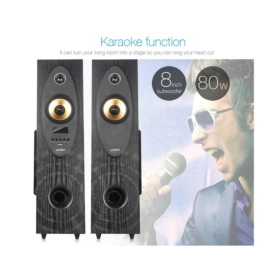 F&D T-35X Bluetooth 20 Tower Home Theater Speaker With Wireless Microphone