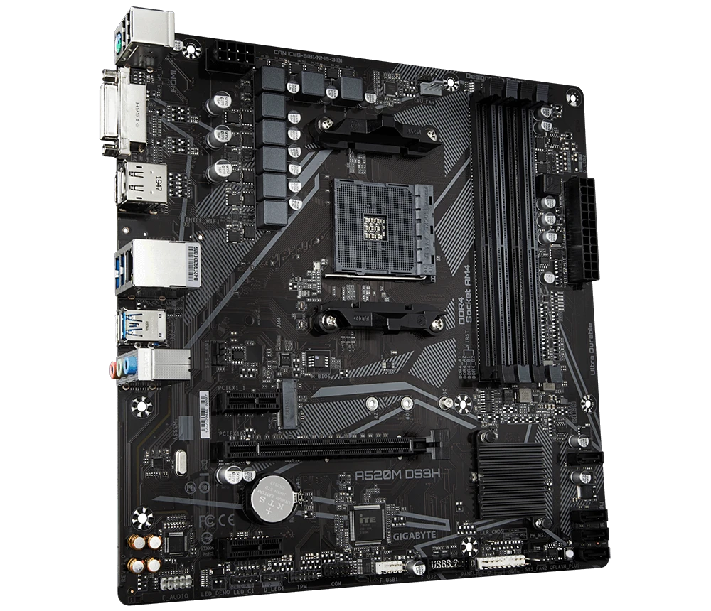 Gigabyte A520M DS3H AM4 Micro ATX Motherboard