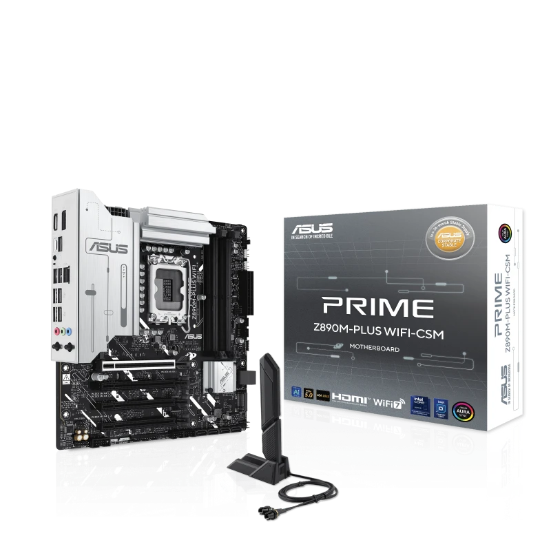 Asus PRIME Z890-PLUS-CSM (Wi-Fi 7) DDR5 (Intel Core Ultra LGA1851 Socket) Motherboard #PRIME Z890M-PLUS WIFI-CSM