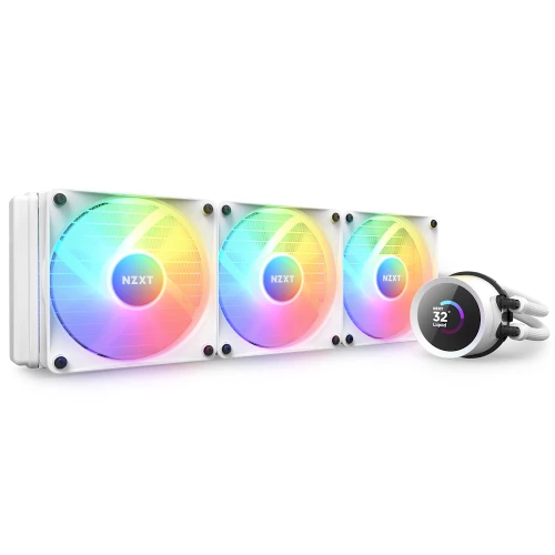Nzxt Kraken 360 RGB 360mm AIO White Liquid CPU Cooler with LCD Display #RL-KR360-W1