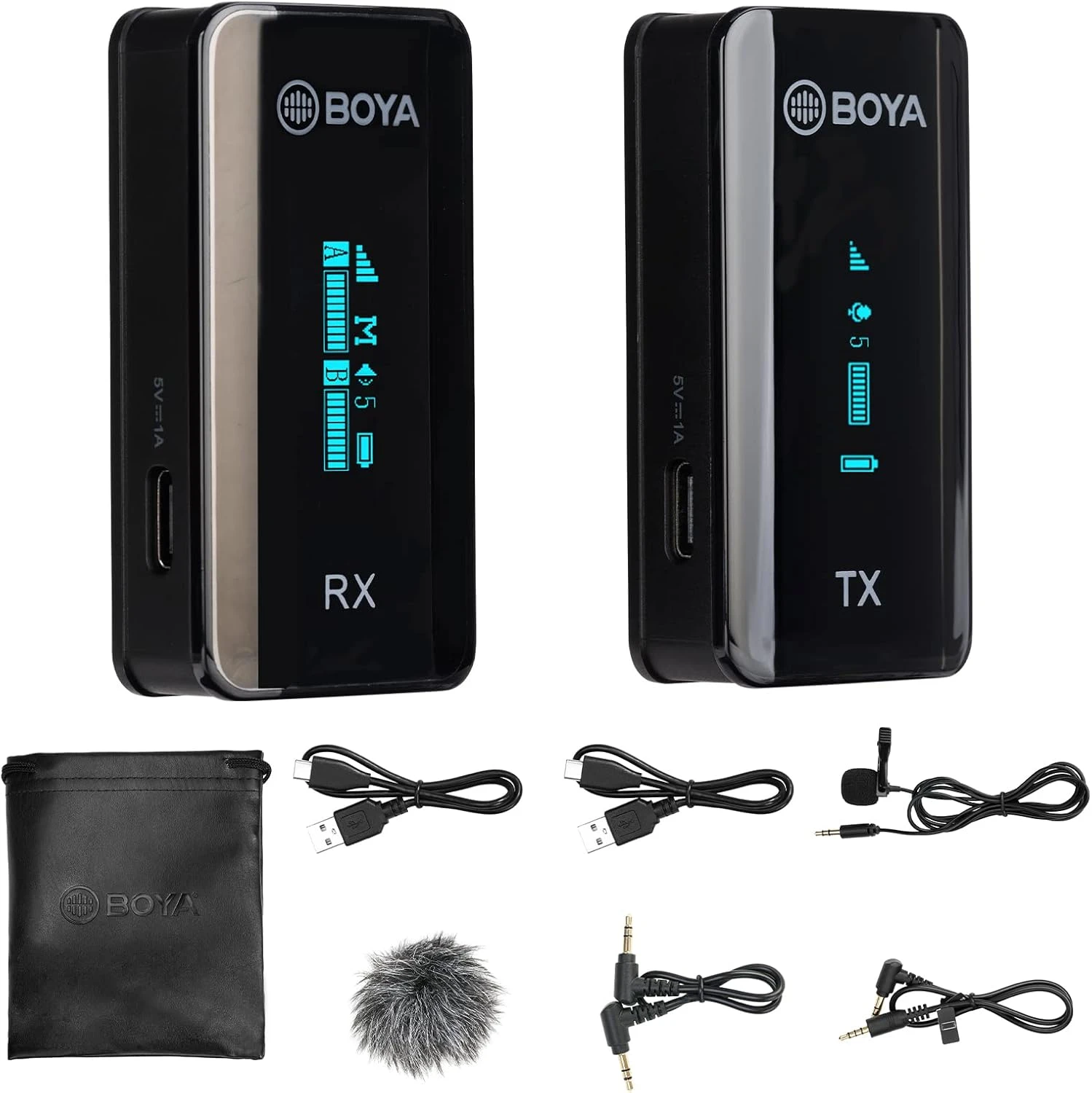 Boya BY-XM6-S2 Mini 2.4GHz Dual-Channel Wireless Microphone System