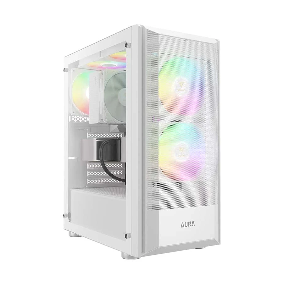 Gamdias AURA GC6 WH ARGB Fine Mesh Mid Tower White ATX Gaming Desktop Casing