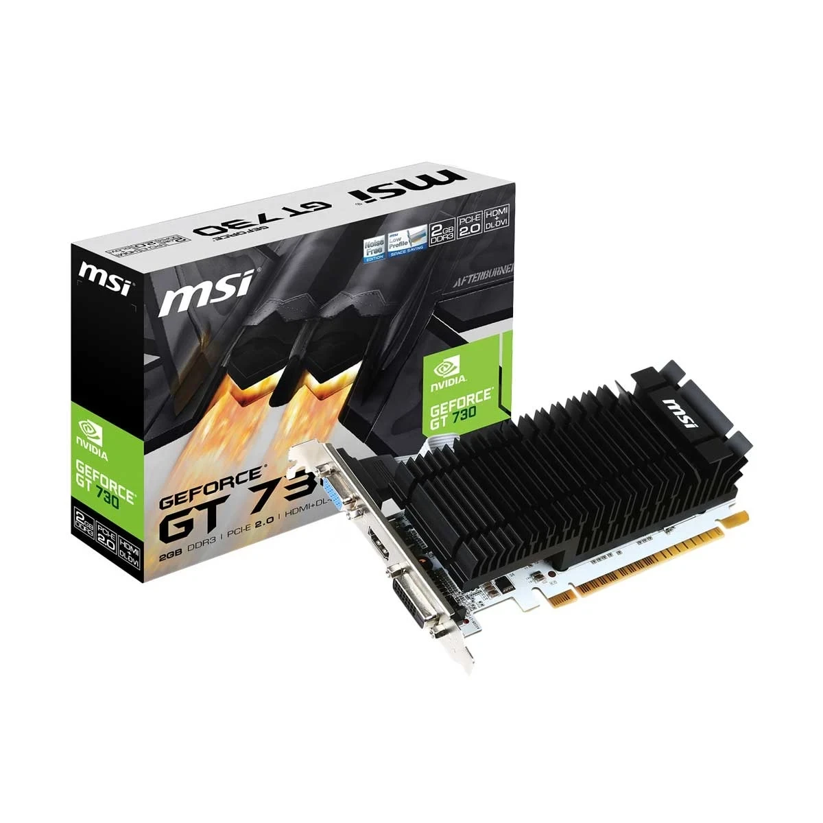 MSI GeForce GT 730 2GB GDDR3 Graphics Card #N730K-2GD3H/LP